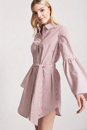 Pinstripe Shirt Dress