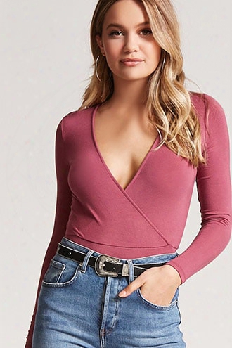 Plunging Surplice Bodysuit