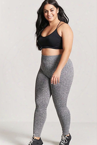 Plus Size Active Marled Leggings