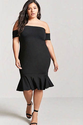 Plus Size Off-the-shoulder Mermaid Dress