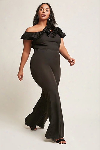 Plus Size Ruffle Jumpsuit