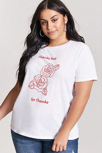 Plus Size Thanks But No Thanks Graphic Tee