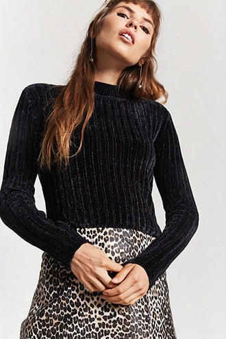 Ribbed Chenille Knit Sweater