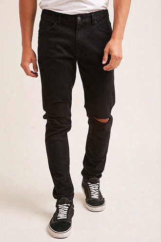 Ripped Knee Slim-fit Jeans