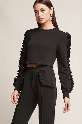 Ruffle Sleeve Sweatshirt