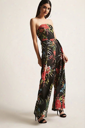 Selfie Leslie Floral Tube Jumpsuit