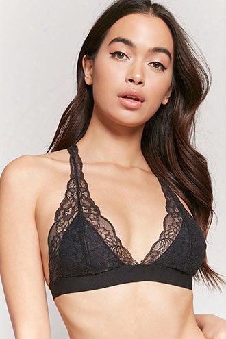 Sheer Lace Y-strap Bralette