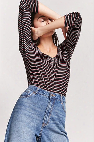 Stripe Button-down Top