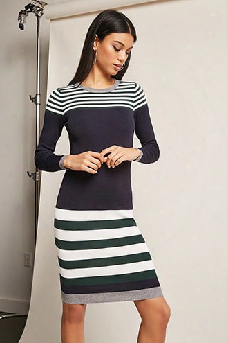 Stripe Colorblock Bodycon Dress