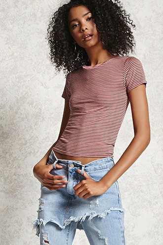 Stripe Crew Neck Tee