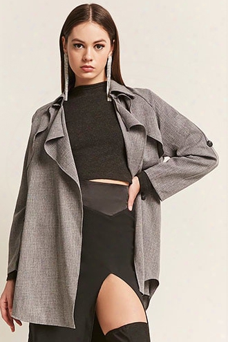 Trenchcoat-inspired Open-front Jacket