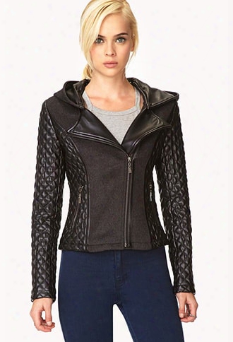 Tres Chic Quilted Faux Leather Jacket