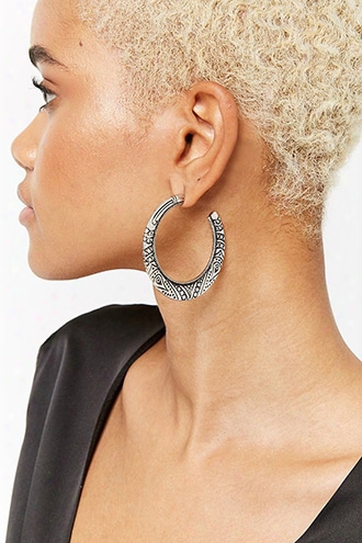 Abstract Hoop Earrings