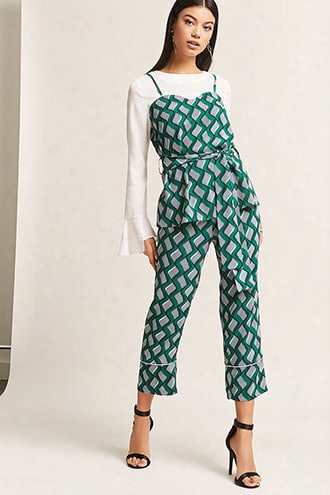 Abstract Print Ankle Pants