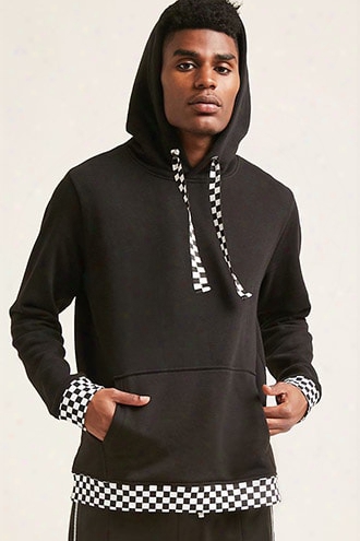 Checkered-trim Hoodie