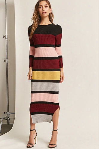 Colorblock Bodycon Maxi Dress