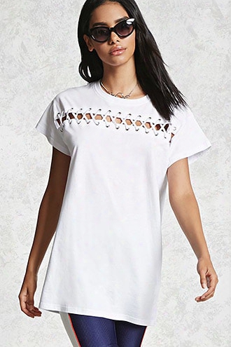 Crisscross Grommet Tee