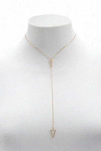 Cutout Drop Chain Necklace