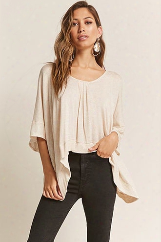 Dolman Sleeve Crescent Hem Top