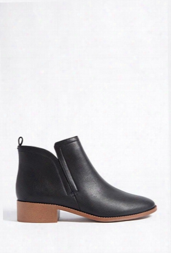 Faux Leather Chelsea Boots