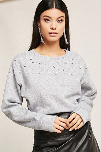 Faux Pearl Sweatshirt