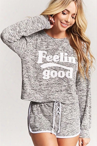 Feelin Good Graphic Pajama Top