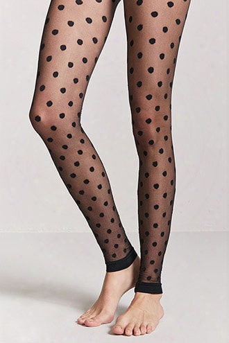 Footless Polka Dot Tights