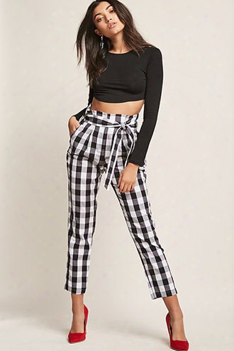 Gingham Paperbag Pants