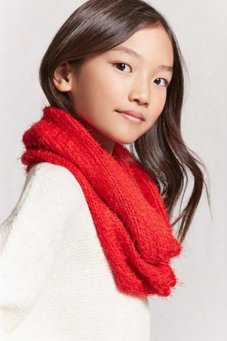 Girls Fuzzy Knit Infinity Scarf (kids)