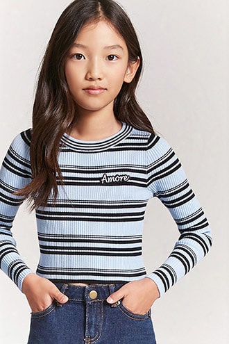 Girls Stripe Amore Sweater (kids)