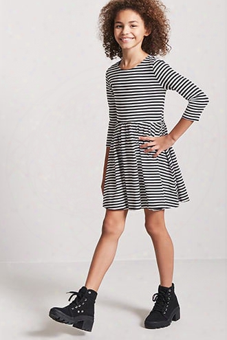 Girls Stripe Fit & Flare Dress (kids)