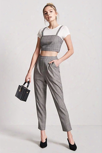 Glen Plaid High Waist Pant