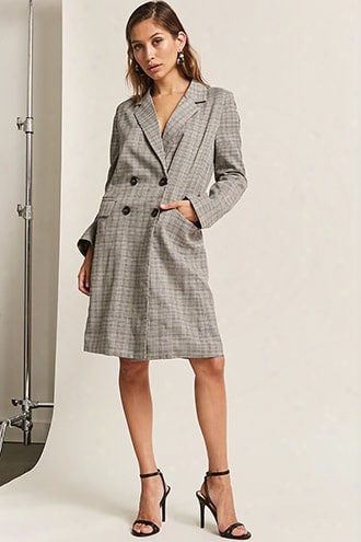 Glen Plaid Longline Jacket