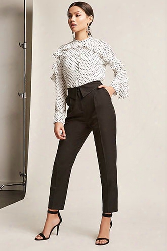 High-waist Foldover Trousers