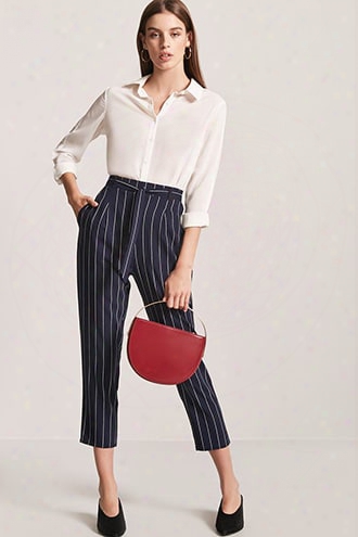 High-waist Pinstripe Pants