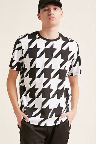 Houndstooth Print Tee