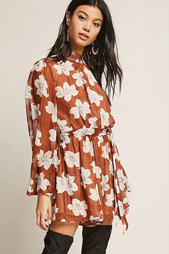 Lily Print Bell-sleeve Romper