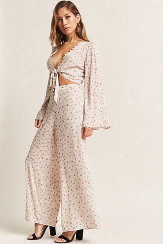 London Rose Floral Palazzo Pants