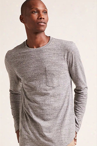 Marled Knit Long-sleeve Tee