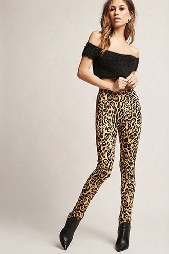 Motel Leopard Print Stirrup Leggings