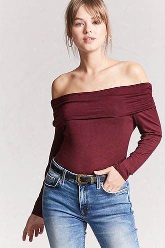 Off-the-shoulder Knit Top