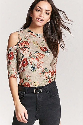 Open-shoulder Floral Top