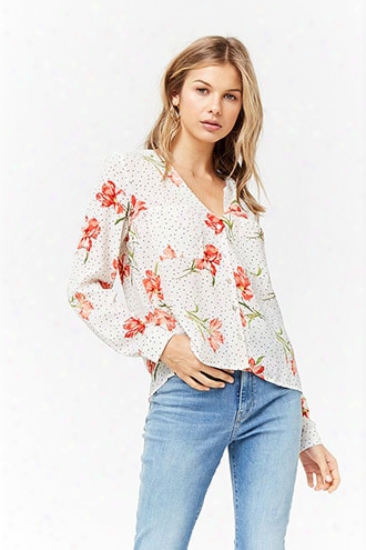 Pin Dot Floral Top