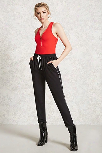 Pipe-trim Ankle Pants