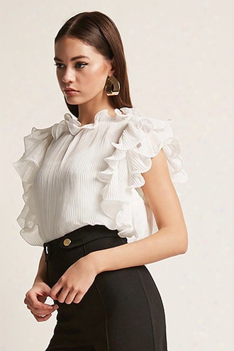 Pleated Ruffle Top