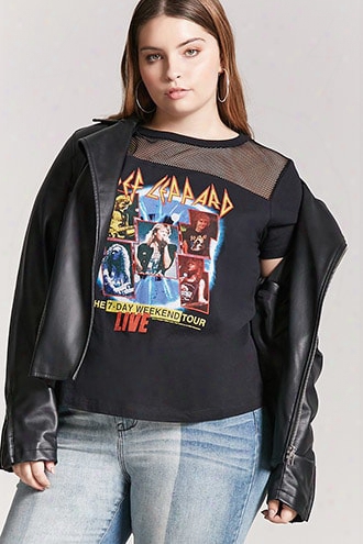 Plus Size Def Leppard Graphic Tour Tee