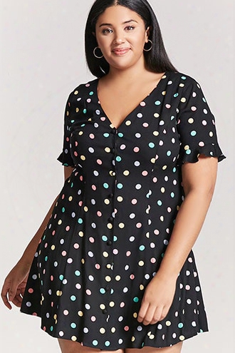 Plus Size Polka Dot Dress