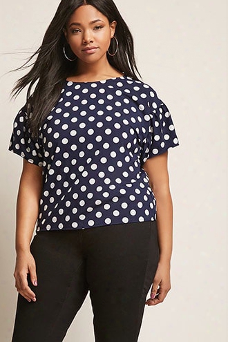 Plus Size Polka Dot Top