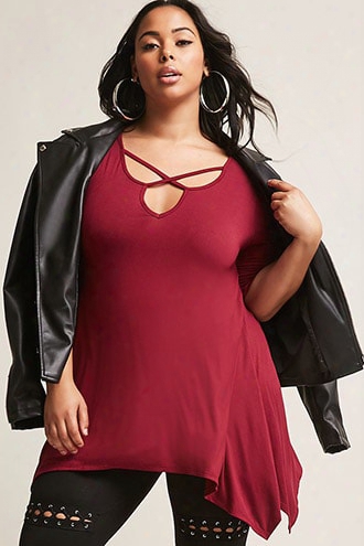 Plus Size Strappy Knit Tunic