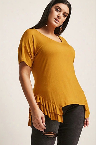 Plus Size Tiered-ruffle Top